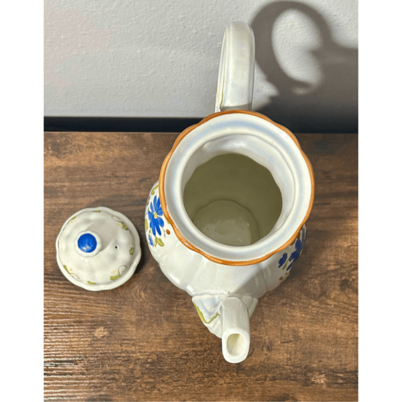 Metlox Vernon Bouquet Floral 8 Cup Tea Pot Mid Century Excellent Condition - Picture 8 of 13